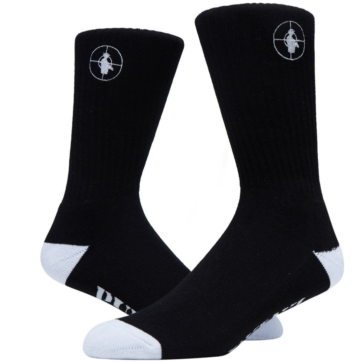 Lakai x Public Enemy Sniper Logo Socks - Black/White image 2