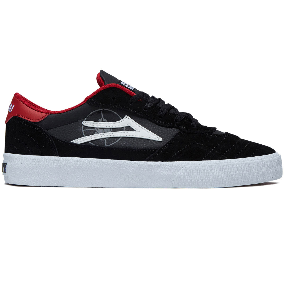 Lakai x Public Enemy Cambridge Shoes - Black/Red Suede image 1