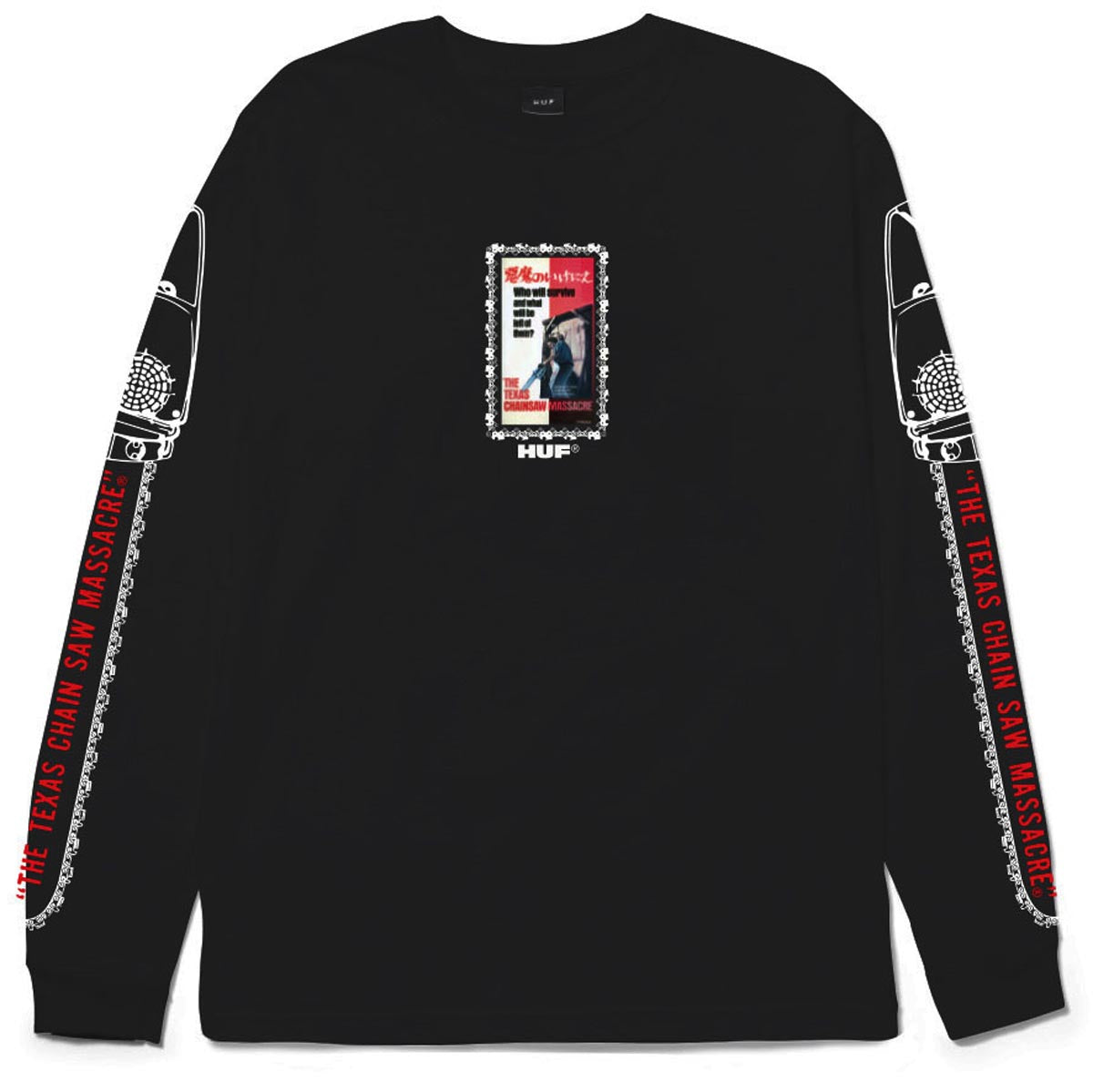 Huf x Texas Chainsaw Massacre Dual Chain Long Sleeve T-Shirt - Black image 1