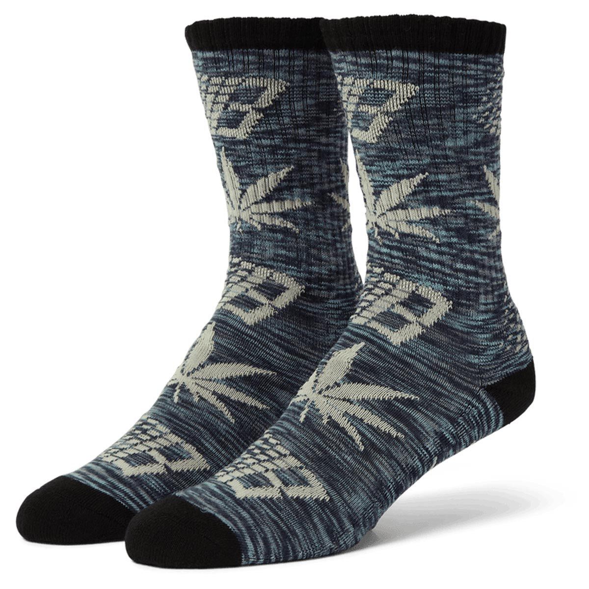 Huf x Bronze 56k Plantlife Marled Socks - Black image 1