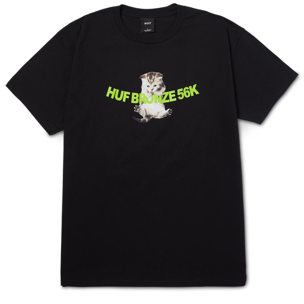 Huf x Bronze 56k Hang In There T-Shirt - Black image 1