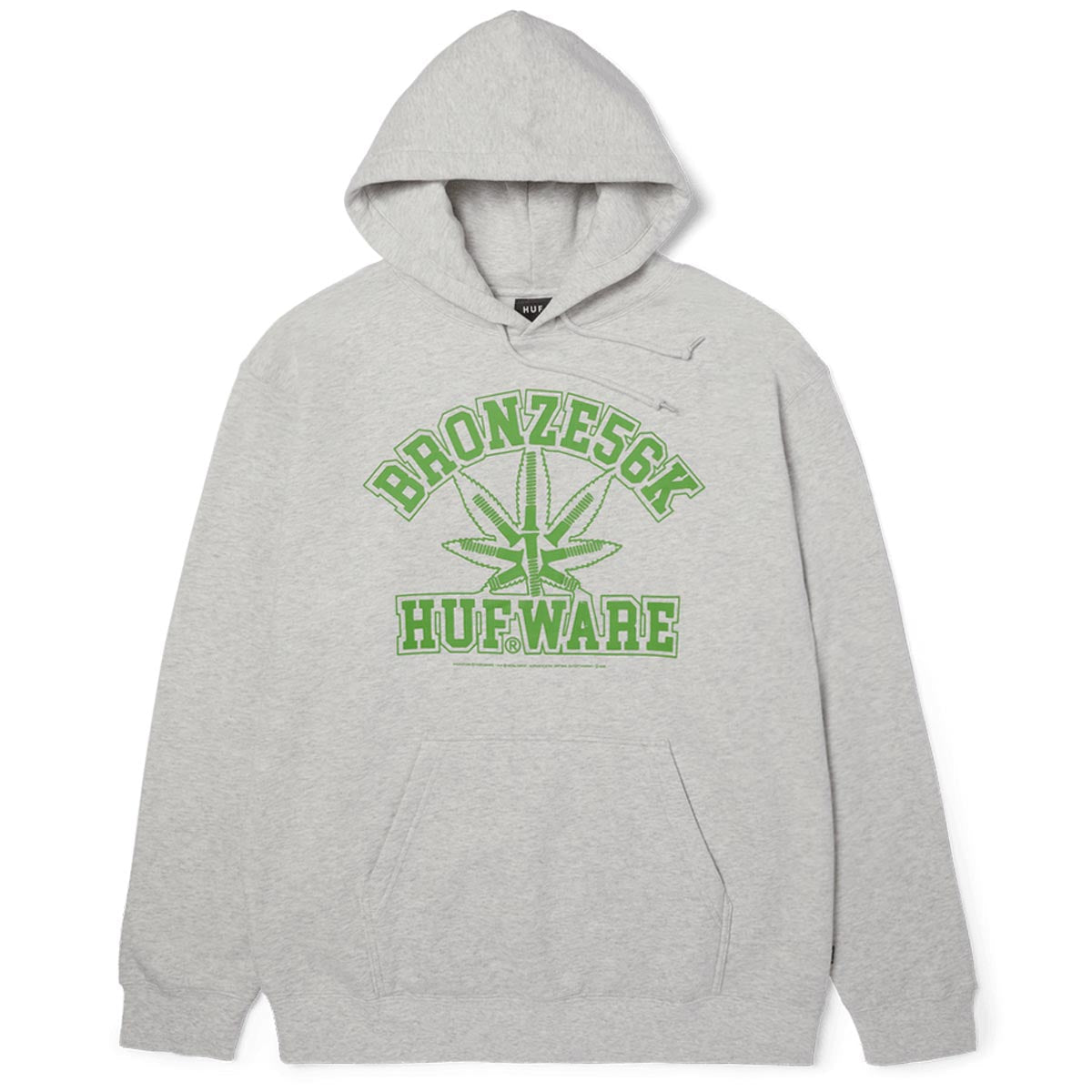 Huf x Bronze 56k Plantware Hoodie - Ash image 1