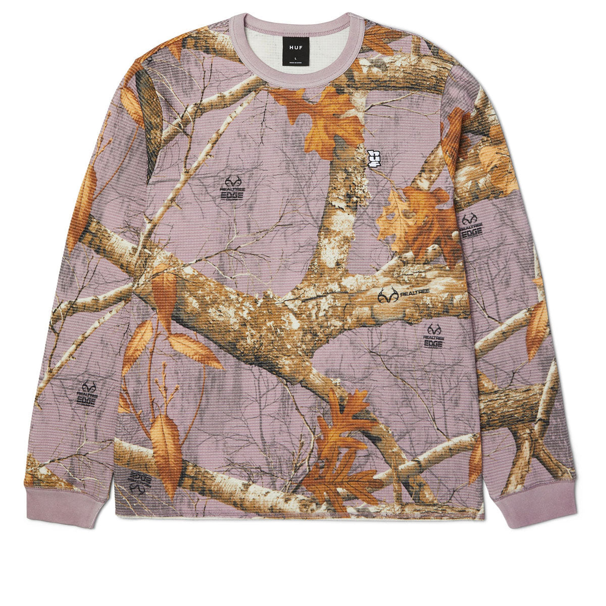 Huf x Realtree Megablast Long Sleeve Thermal Shirt - Lilac image 1