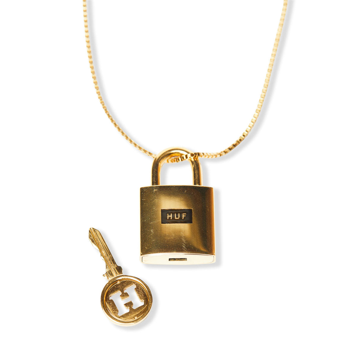HUF Lock And Key Pendant - Gold image 2