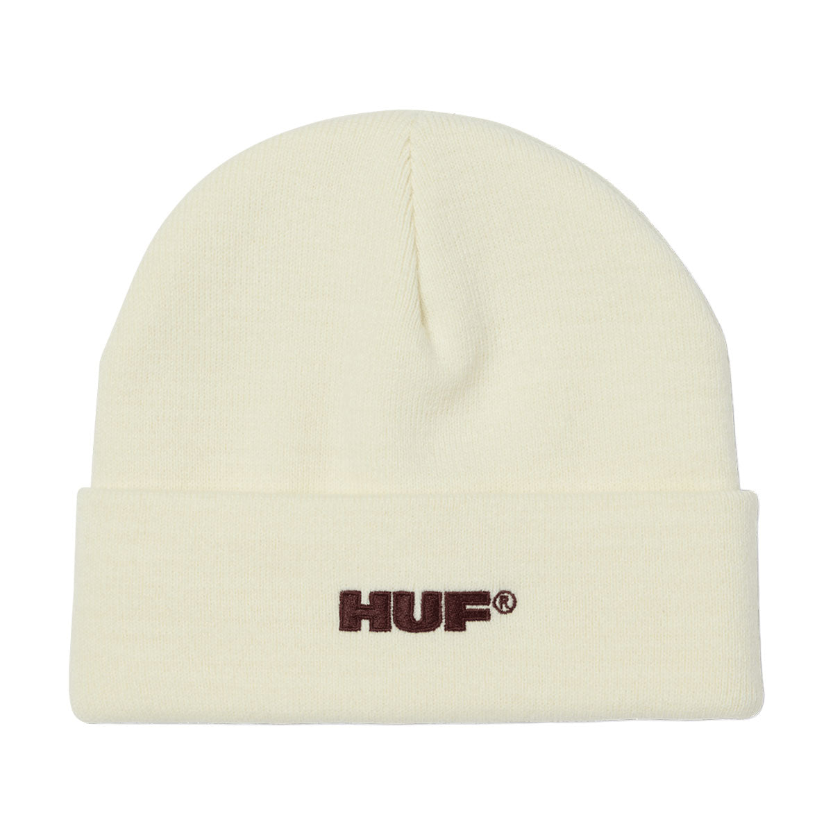 HUF All Caps Cuff Beanie - Cream image 1