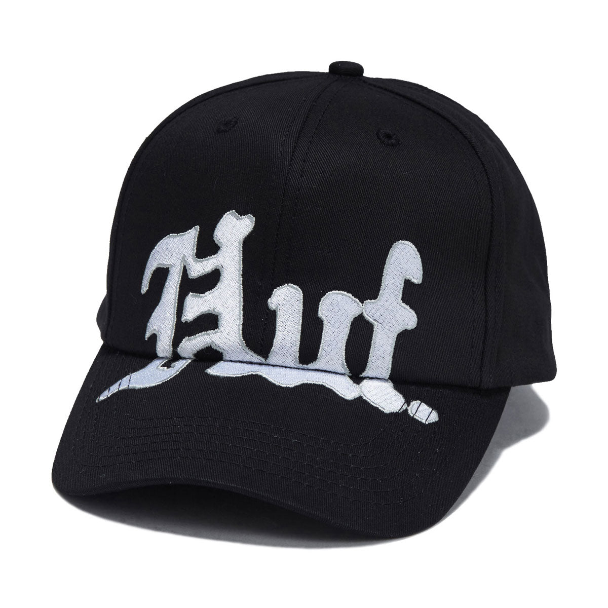 HUF Noble 6 Panel Snapback Hat - Black image 1