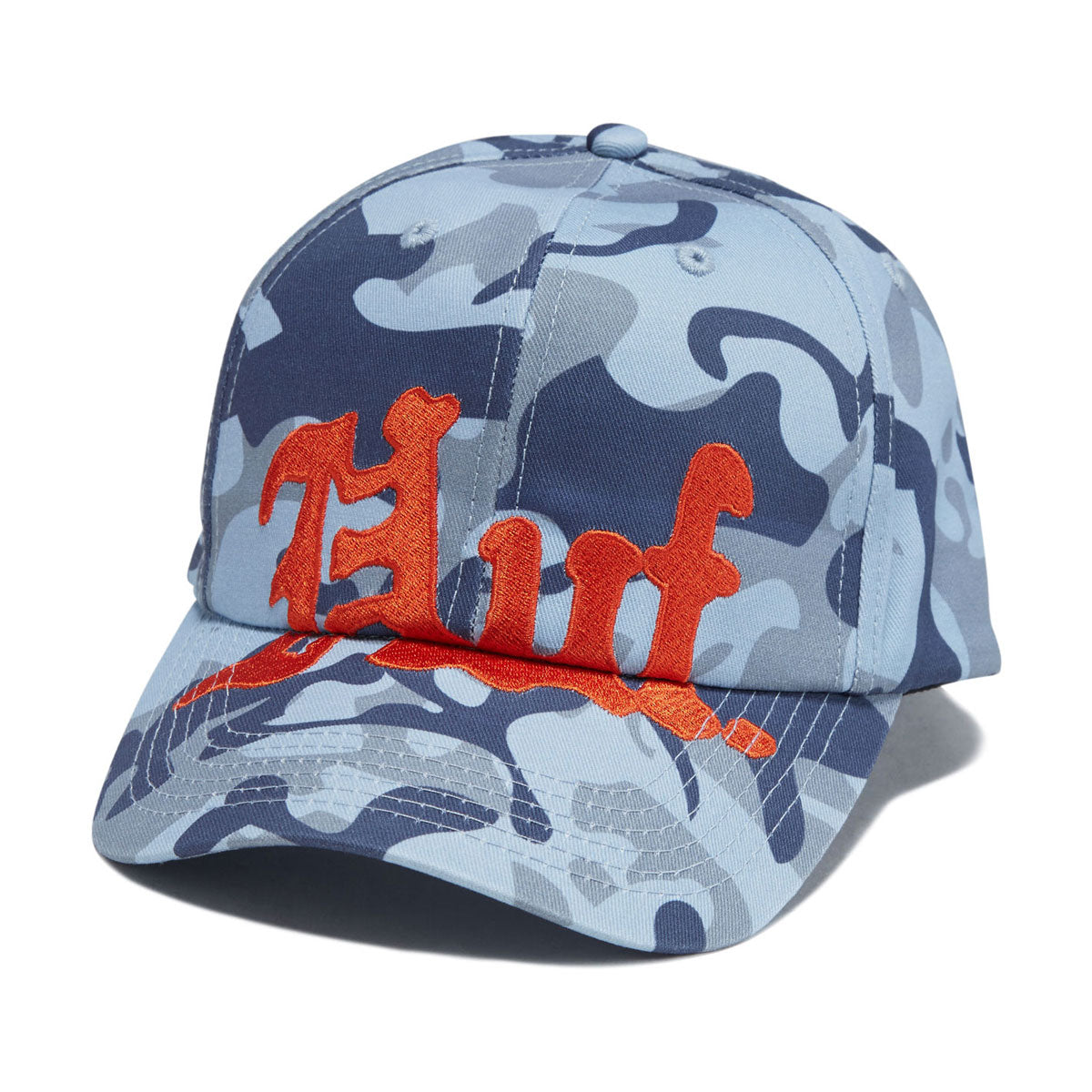 HUF Noble Camo 6 Panel Snapback Hat - Ice Blue image 1
