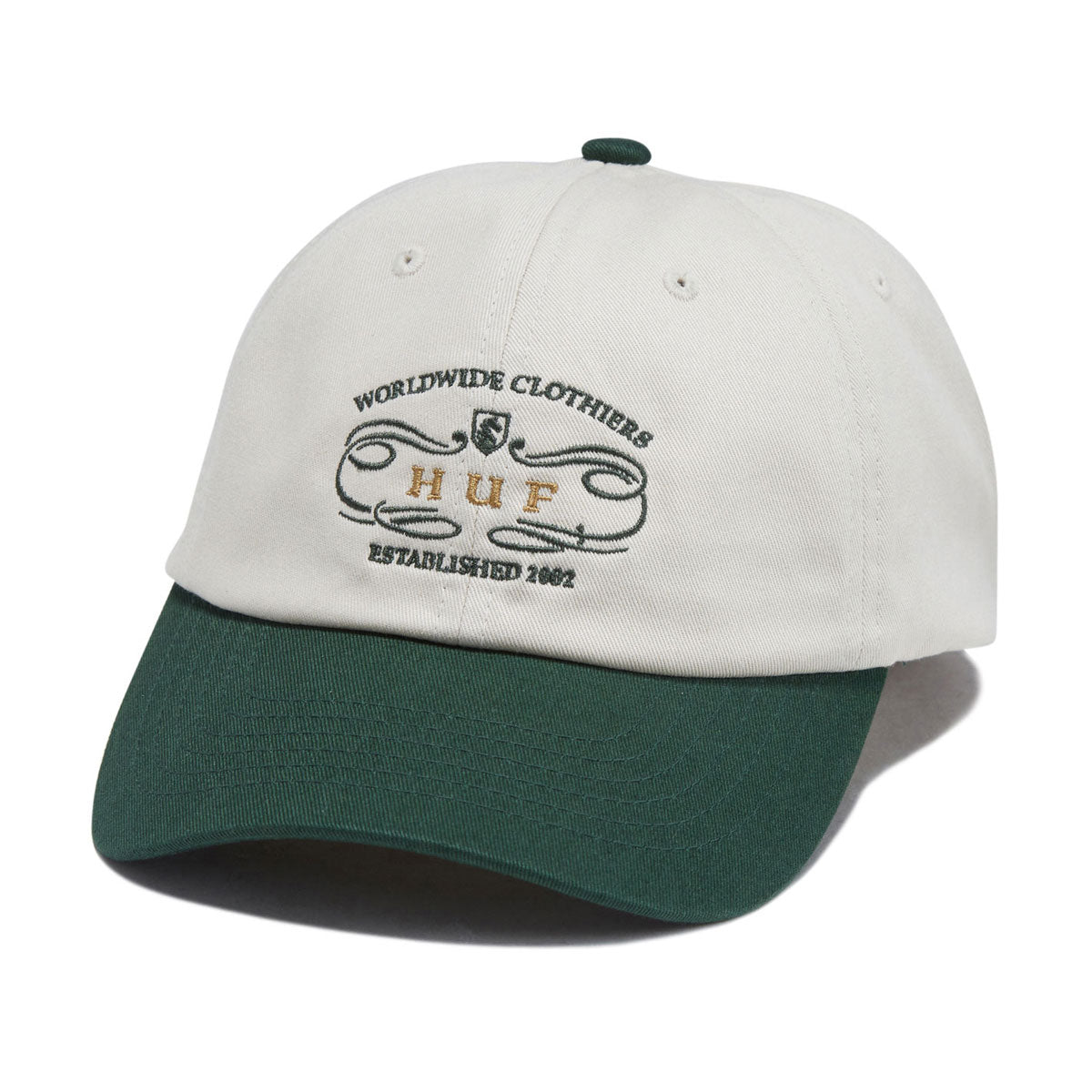 HUF Worldwide Clothiers 6 Panel Cv Hat - Forest Green image 1