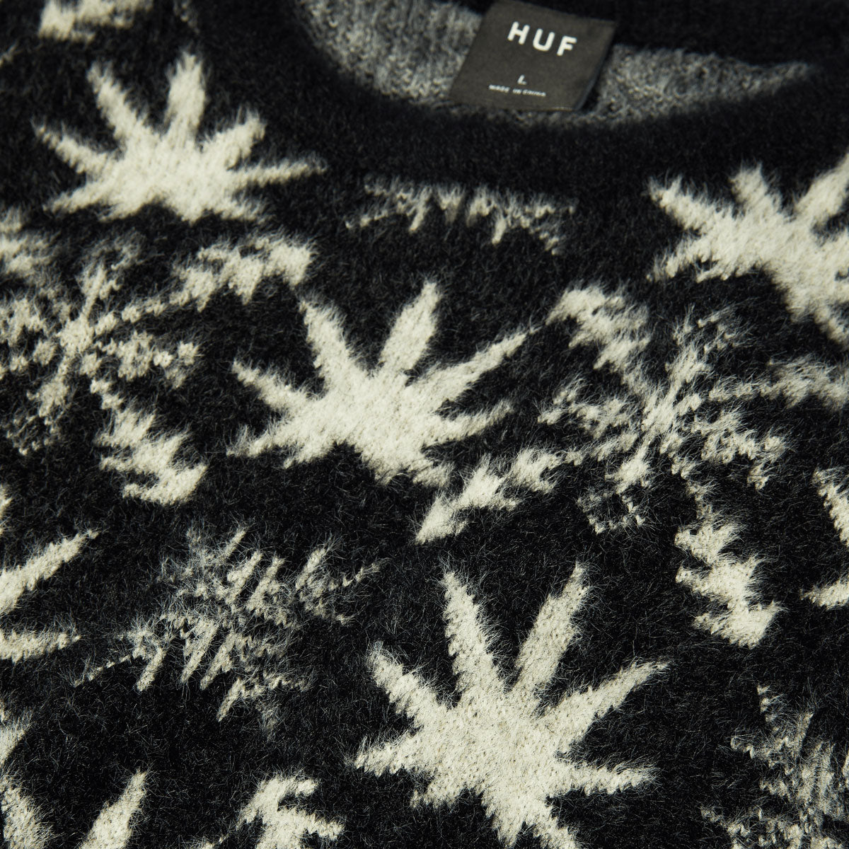 HUF Arctic Plantlife Crewneck Sweatshirt - Black image 2