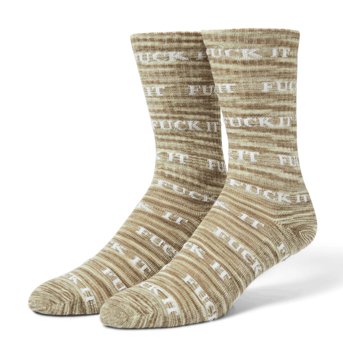 HUF Fuck It Marled Socks - Olive image 1