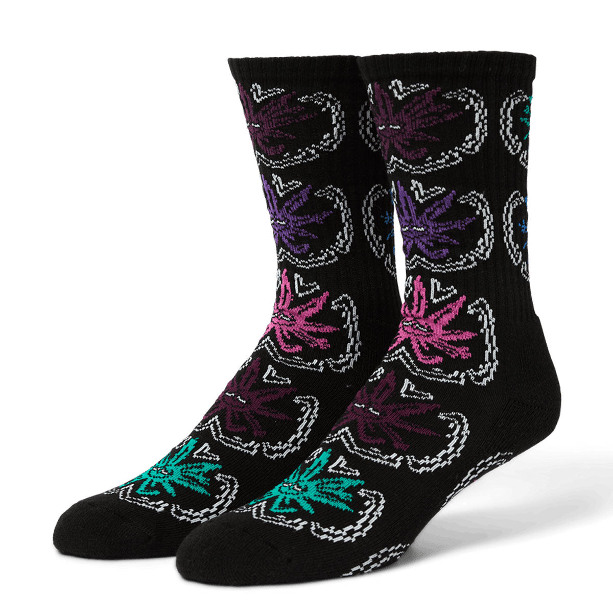 HUF Green Buddy Snow Angel Socks - Black image 1