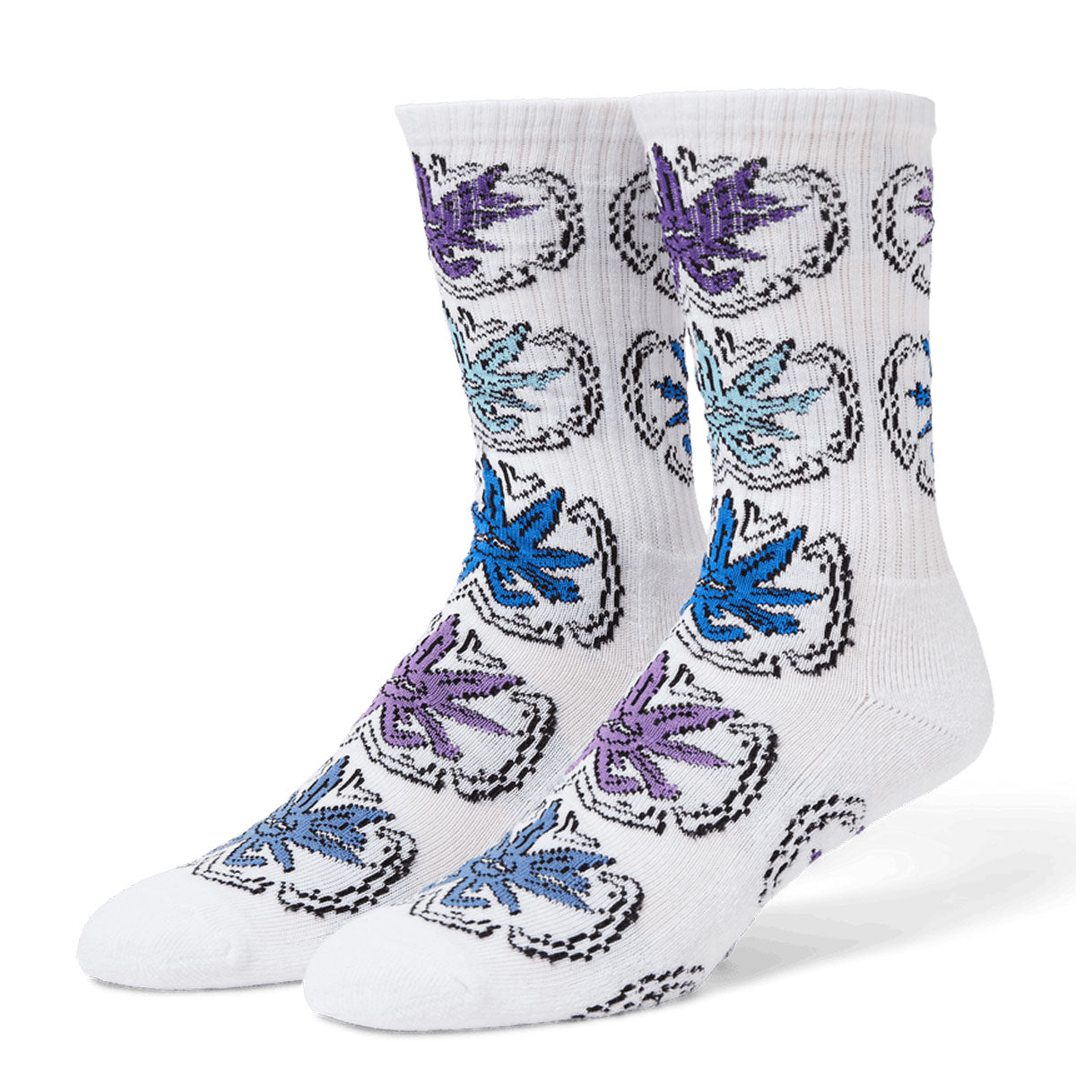 HUF Green Buddy Snow Angel Socks - White image 1