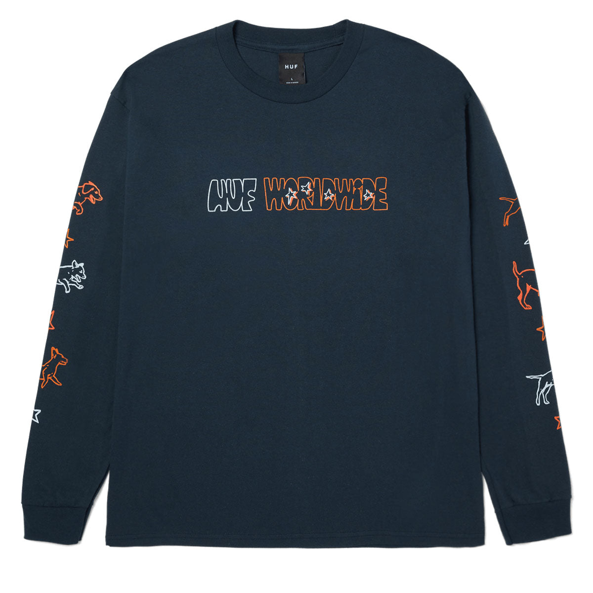 HUF Fetch Long Sleeve T-Shirt - Navy image 1