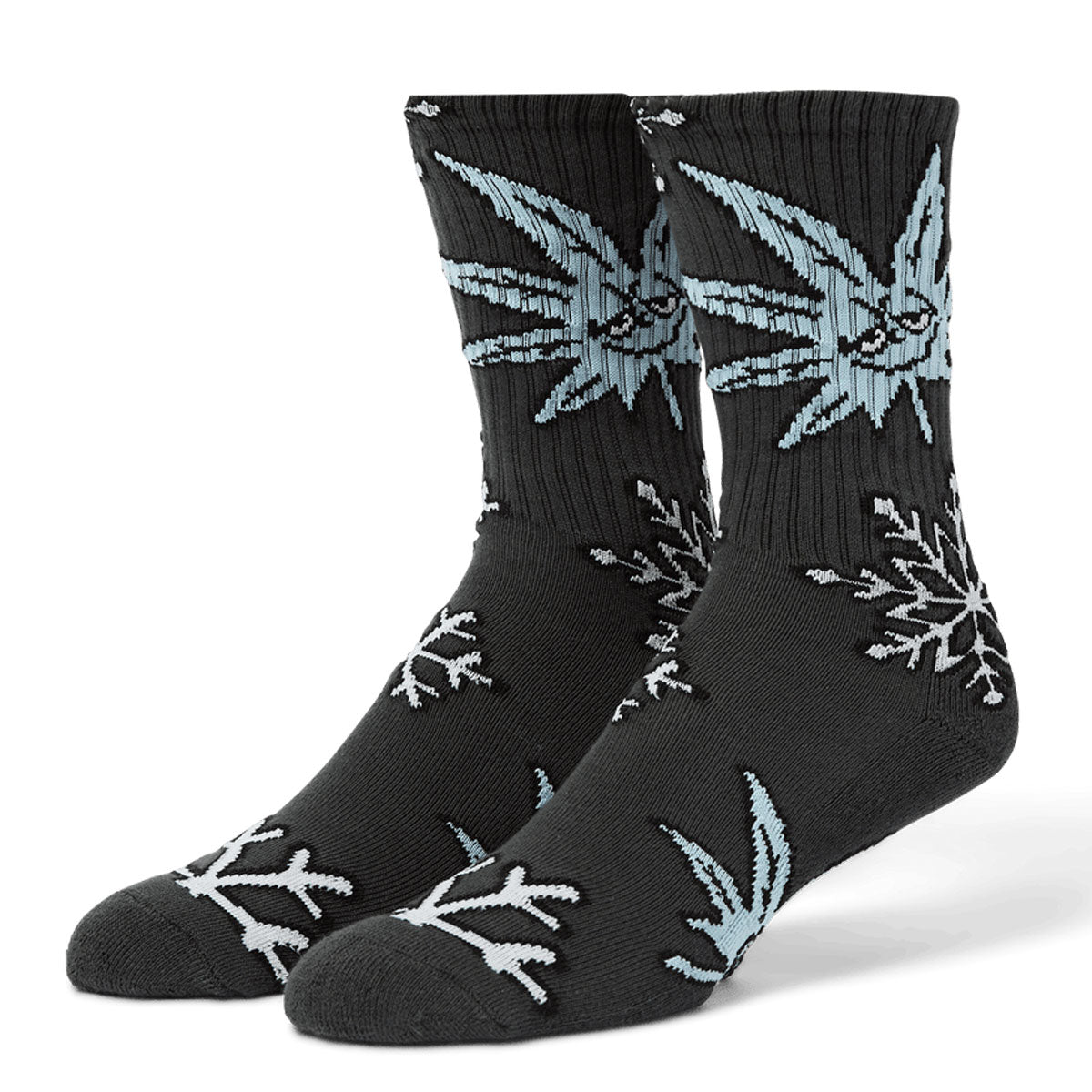 HUF Green Buddy Snowflakes Socks - Black image 1