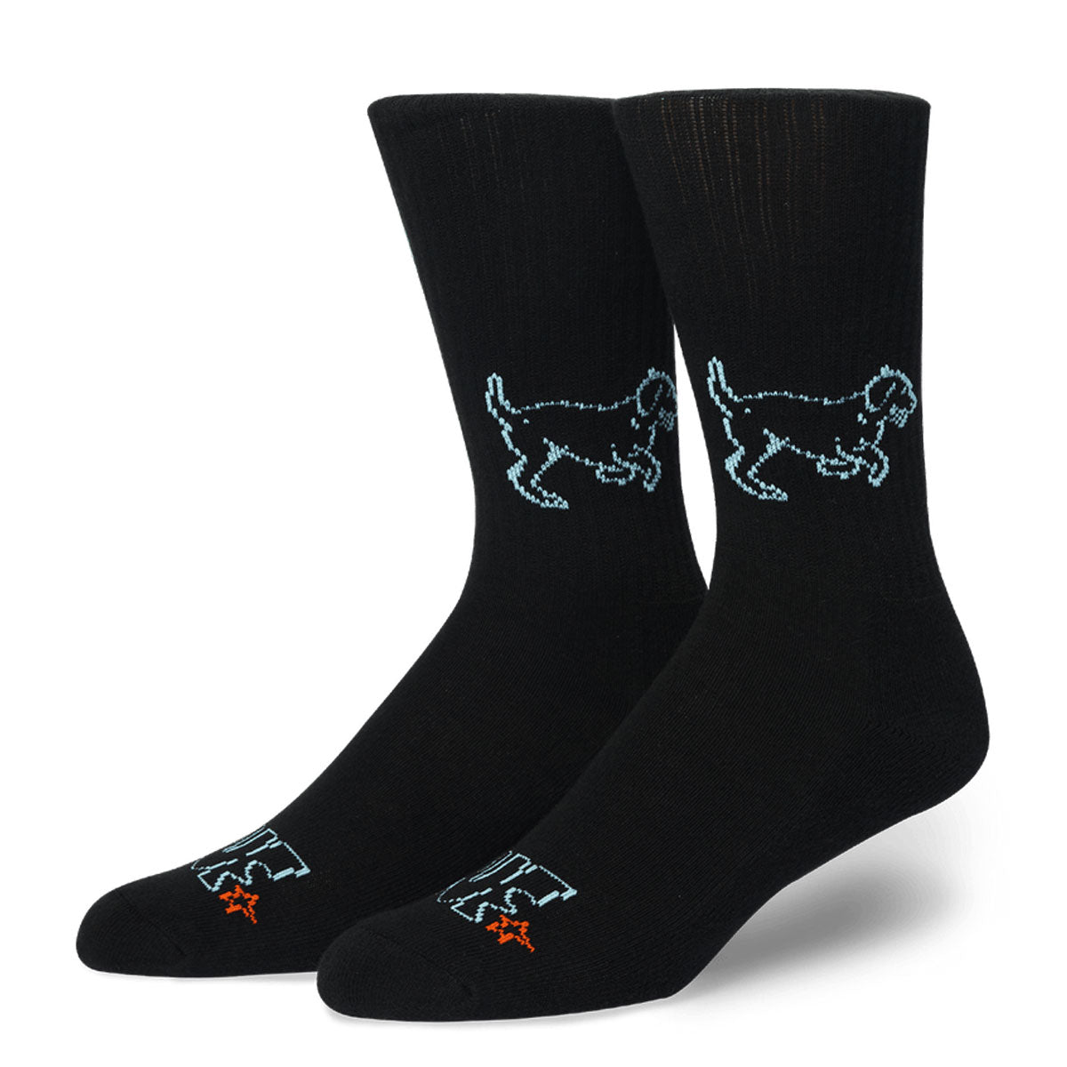 HUF Fetch Crew Socks - Black image 1