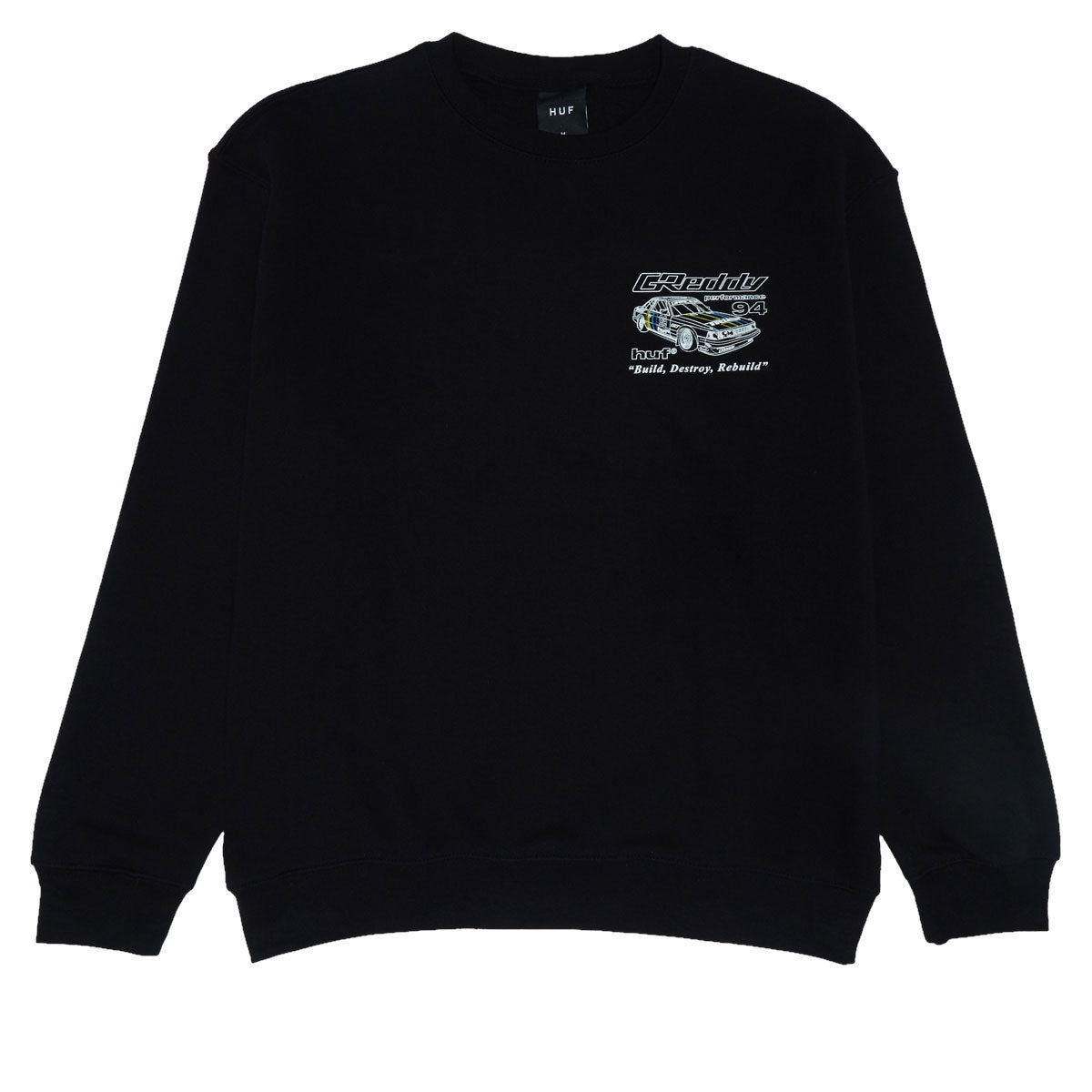 HUF x GReddy Retro Mod Sweatshirt - Black image 2