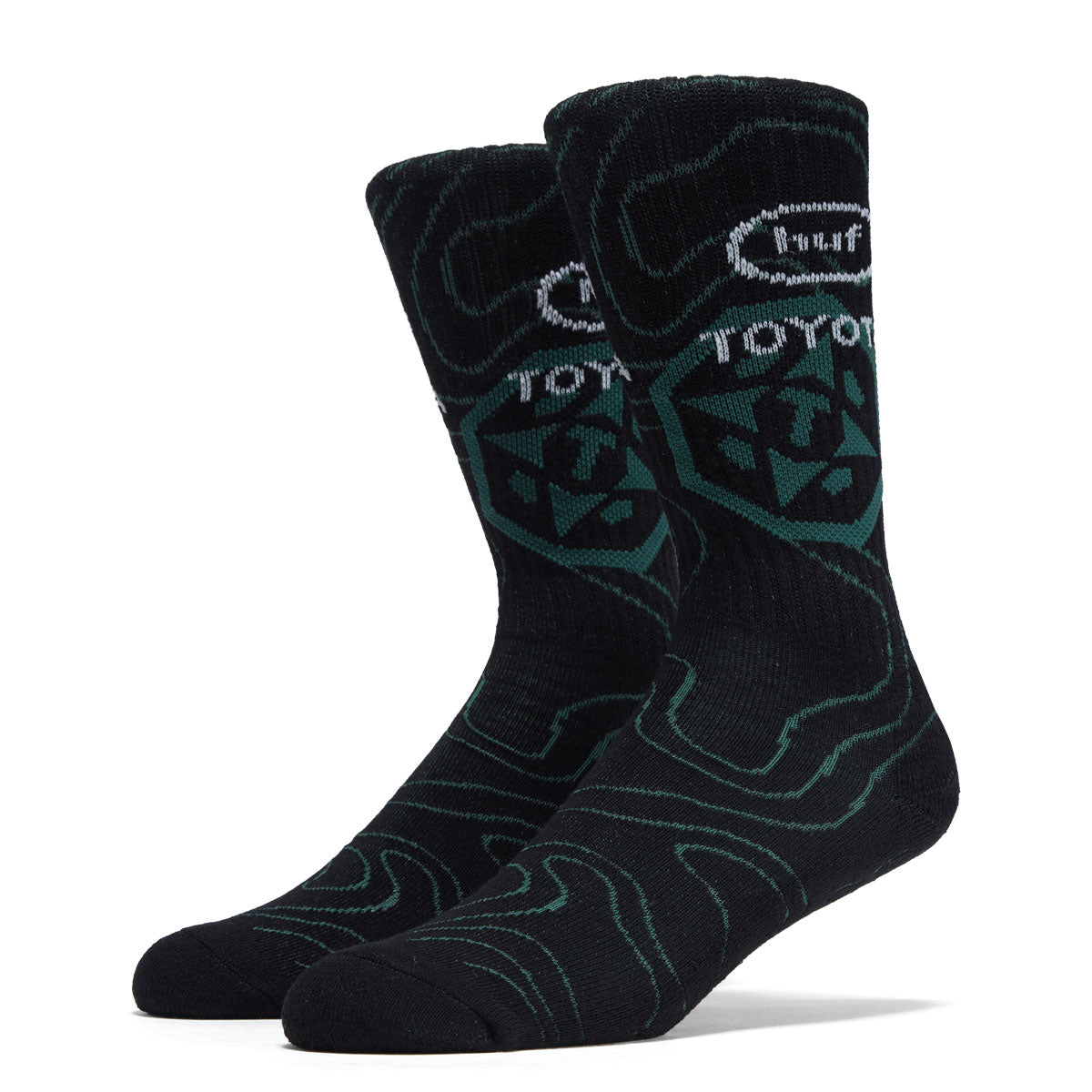HUF x Toyota Trailhunter Topography Socks - Black image 1