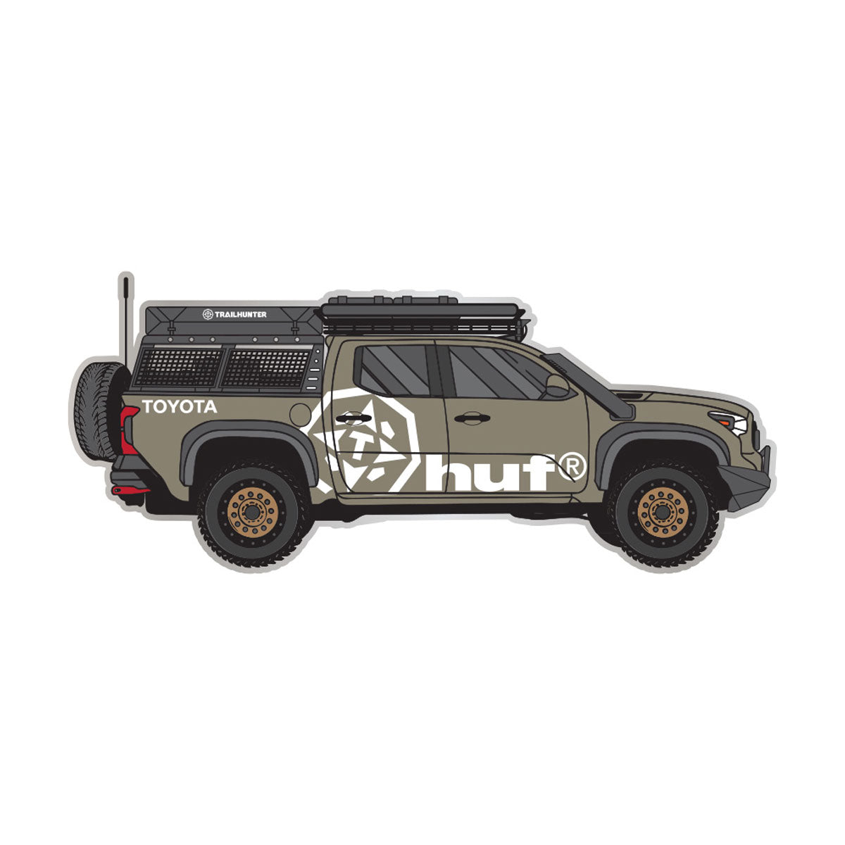 HUF x Toyota Trailhunter Tacoma Sticker - Multi image 1