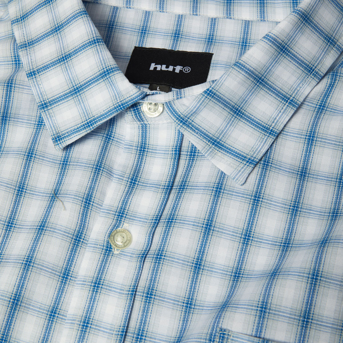 HUF H Star Long Sleeve Plaid Shirt - Light Blue image 4