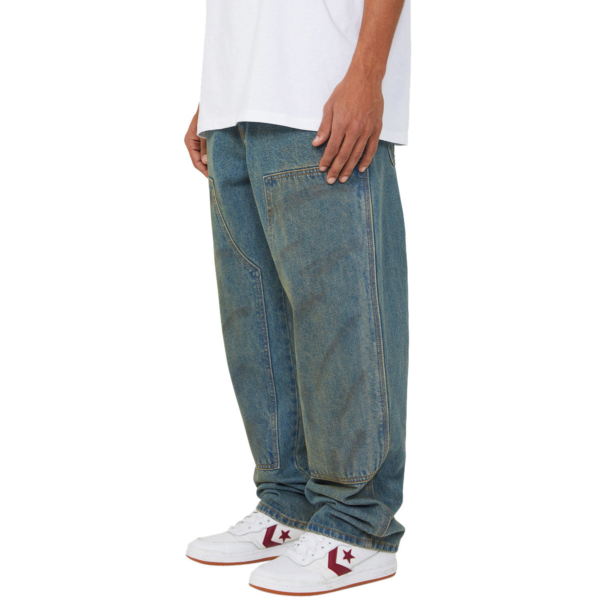 HUF Kinda Loose Double Knees Jeans - Dirty Wash image 3
