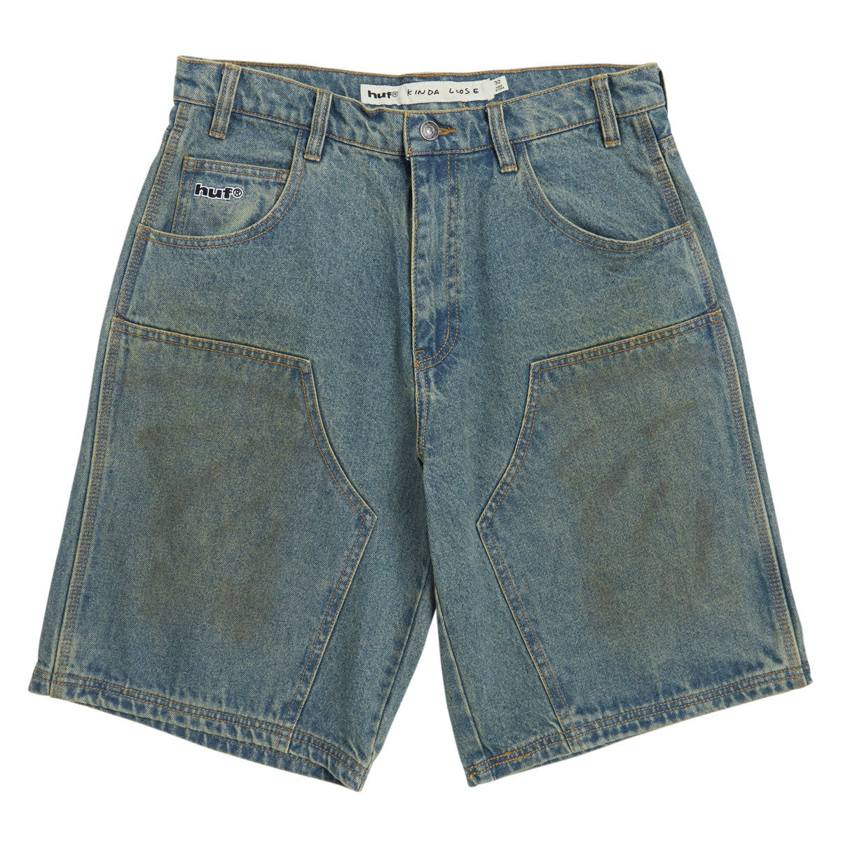 HUF Kinda Loose Double Knee Shorts - Dirty Wash image 1