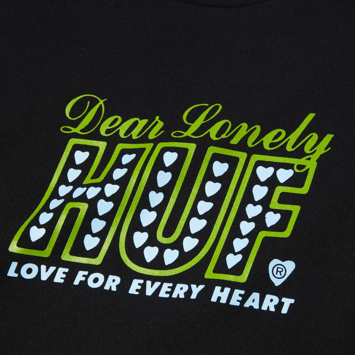 HUF Lonely Hearts T-Shirt - Black image 2