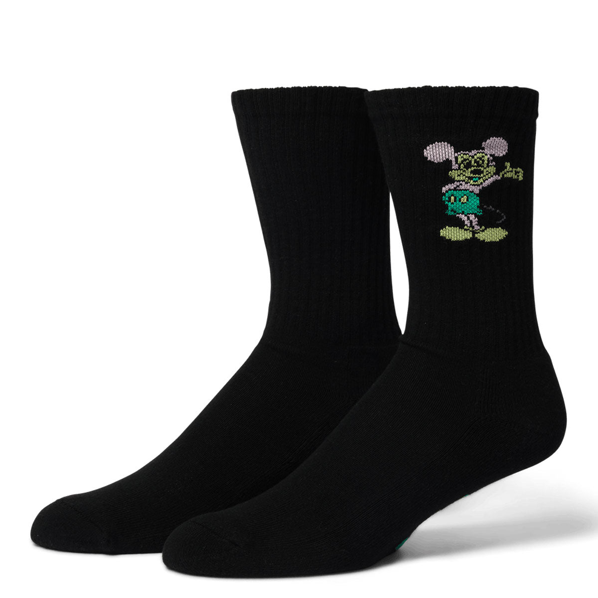 HUF x Mickey Mouse Greetings Crew Socks - Black image 1