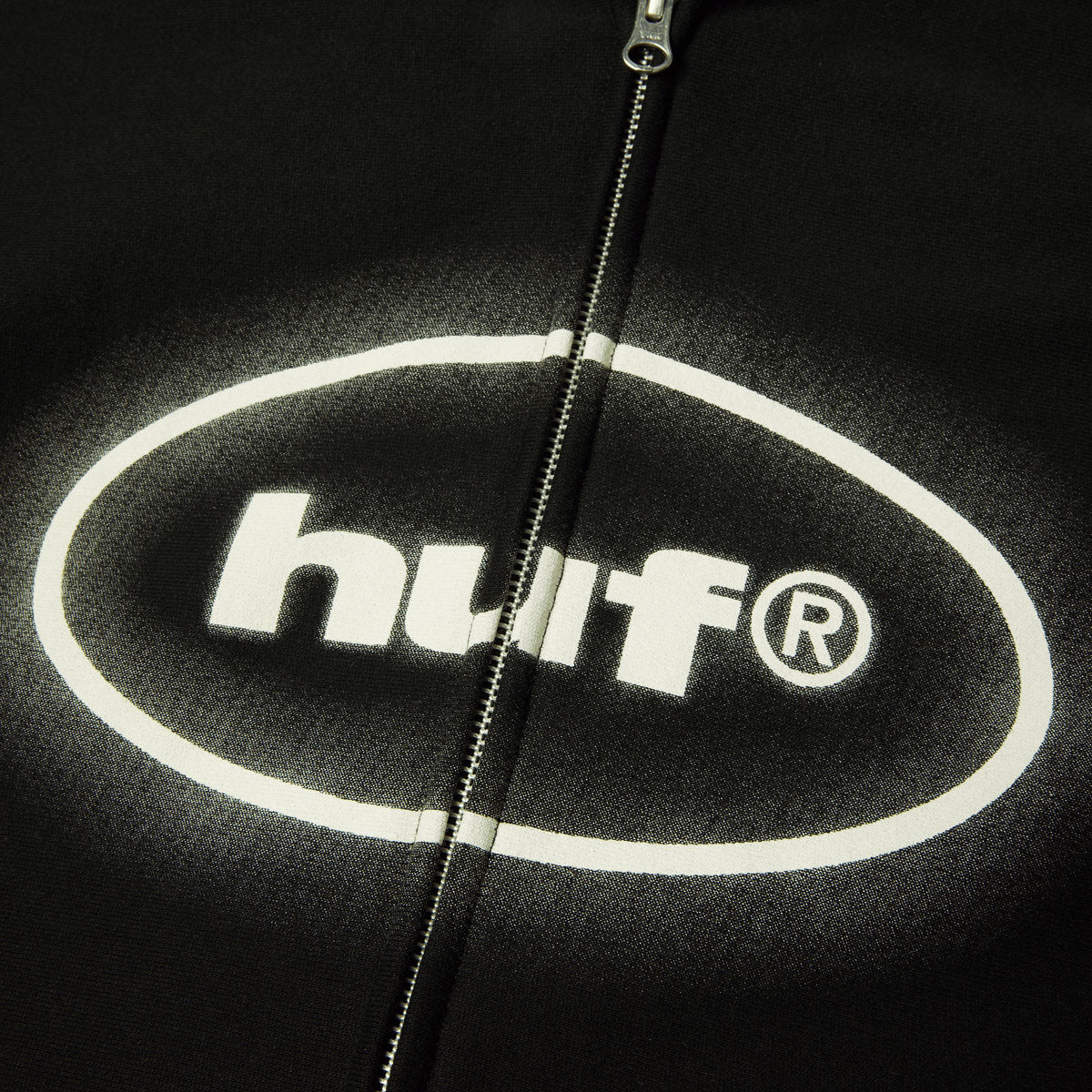 HUF x Mickey Mouse Spray Full Zip Hoodie - Black image 4