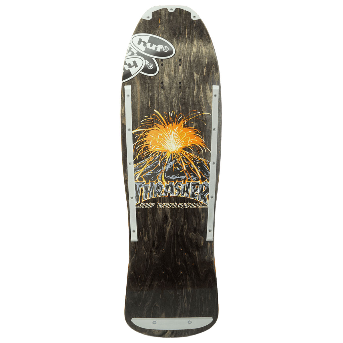 HUF x Thrasher Meltdown Cruiser Skateboard Deck - Black - 9.375