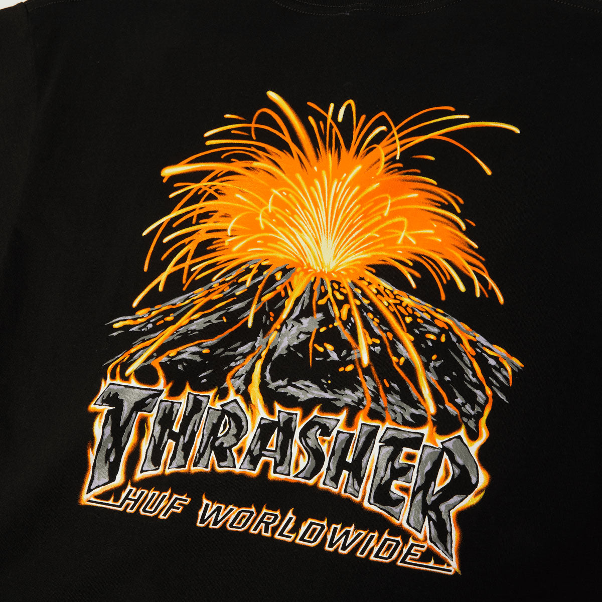 HUF x Thrasher Meltdown T-Shirt - Black image 3