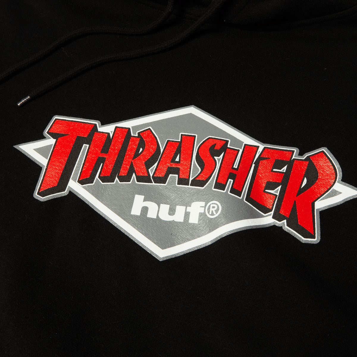 HUF x Thrasher Logo Hoodie - Black image 2