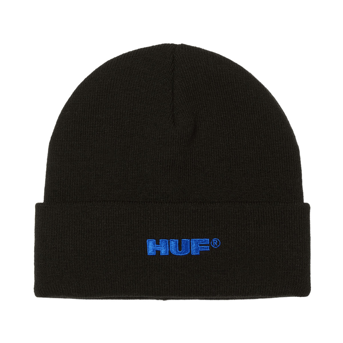HUF All Caps Cuff Beanie - Black/Blue image 1