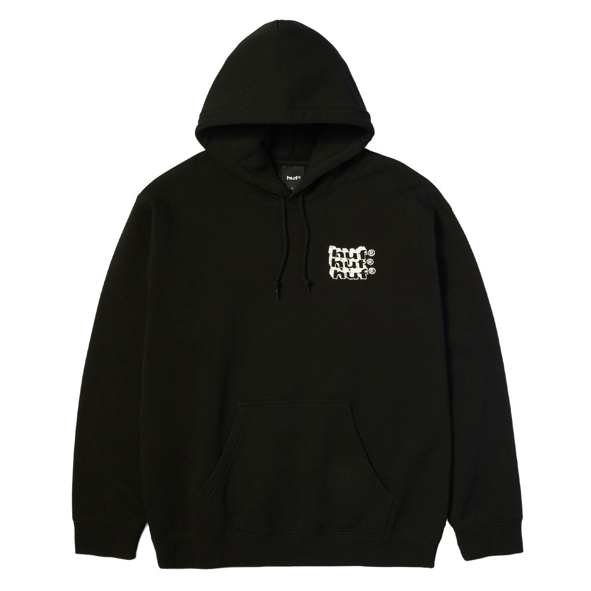 HUF Hand Stacked Hoodie - Black image 1