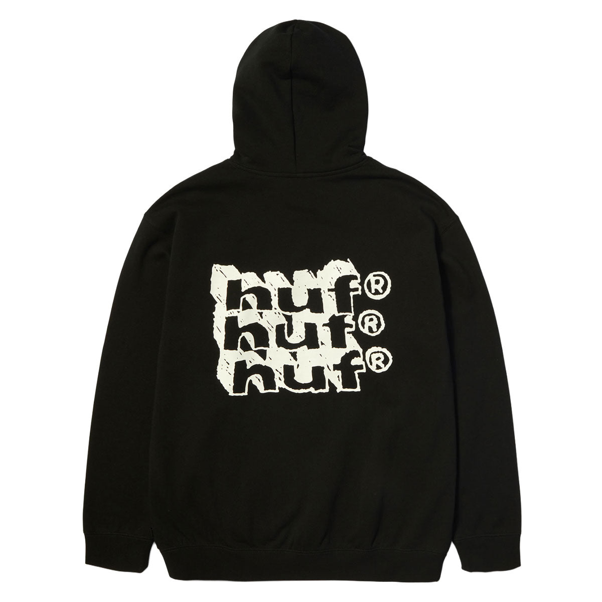 HUF Hand Stacked Hoodie - Black image 2