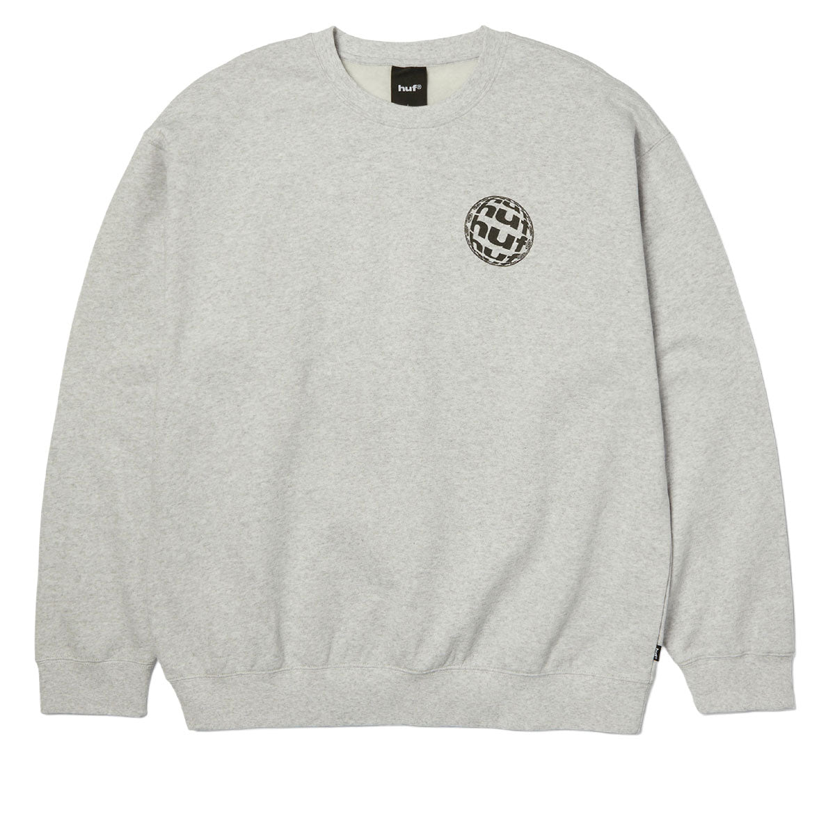 HUF Wide Angle Crew Sweatshirt - Heather Grey image 1