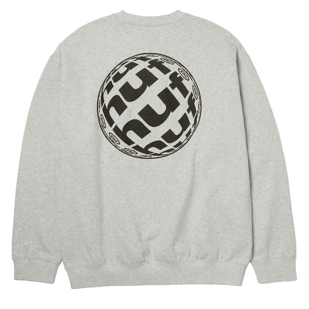 HUF Wide Angle Crew Sweatshirt - Heather Grey image 2