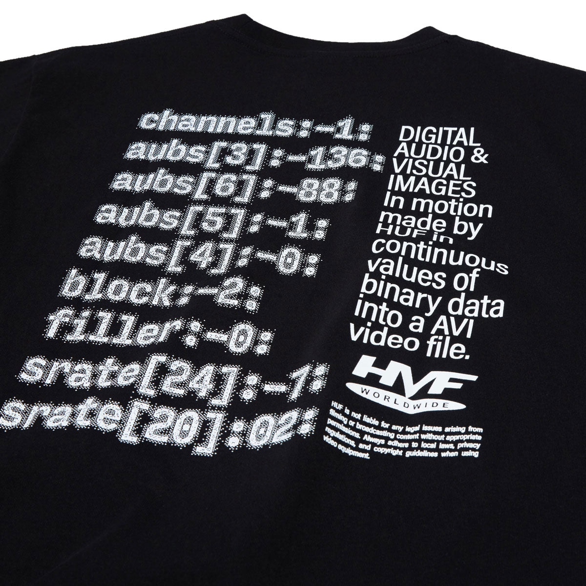 HUF H Cam T-Shirt - Black image 4