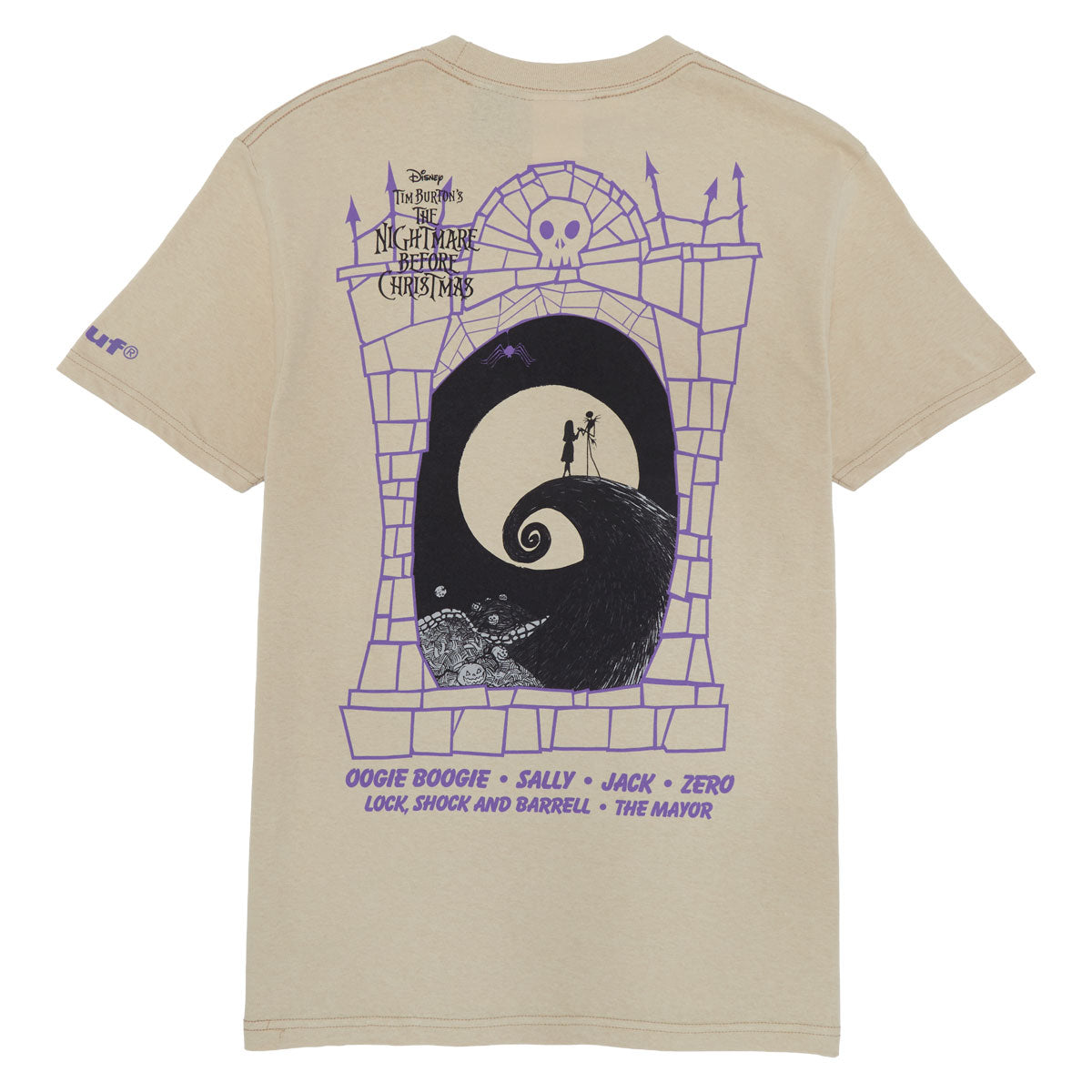 HUF x Nightmare Before Christmas Cast T-Shirt - Sand image 2