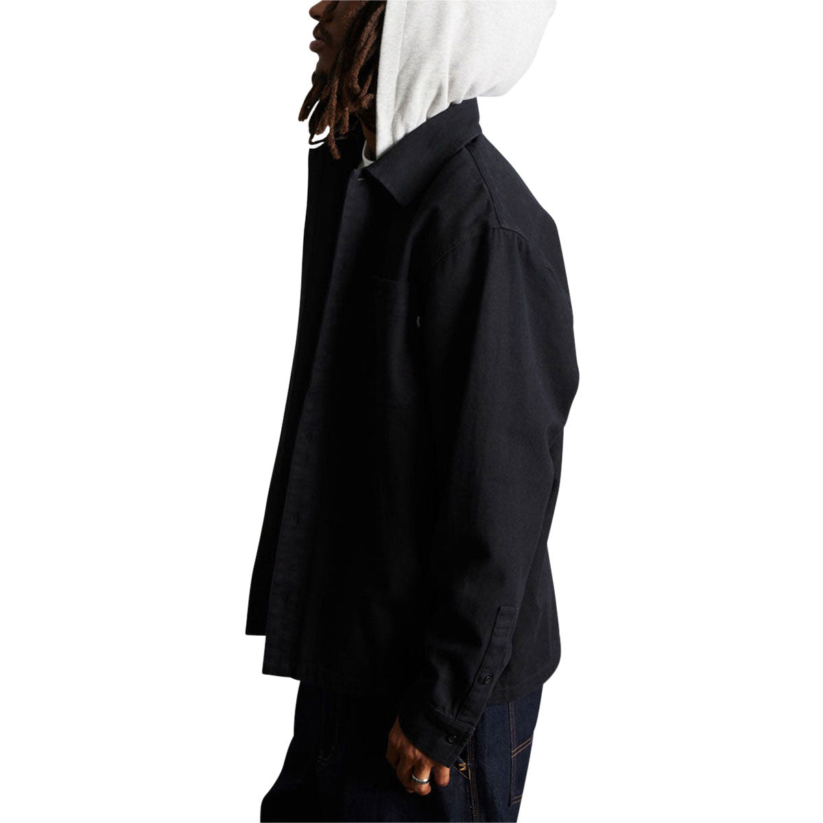 HUF Olympia Hooded Over Shirt - Black image 4