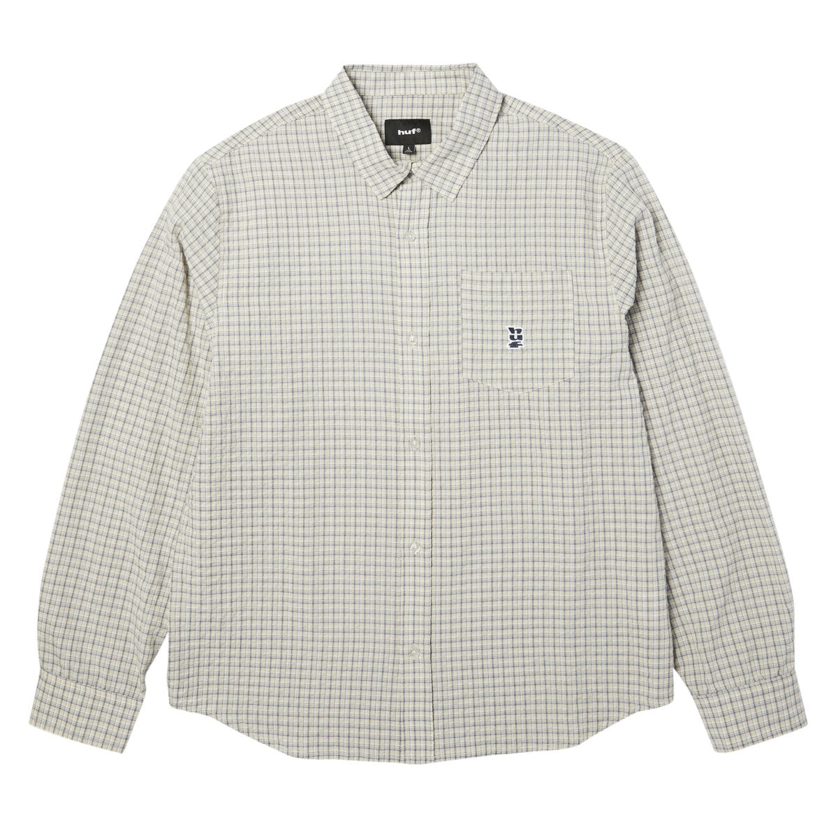 HUF Megablast Long Sleeve Woven Shirt - Natural image 1
