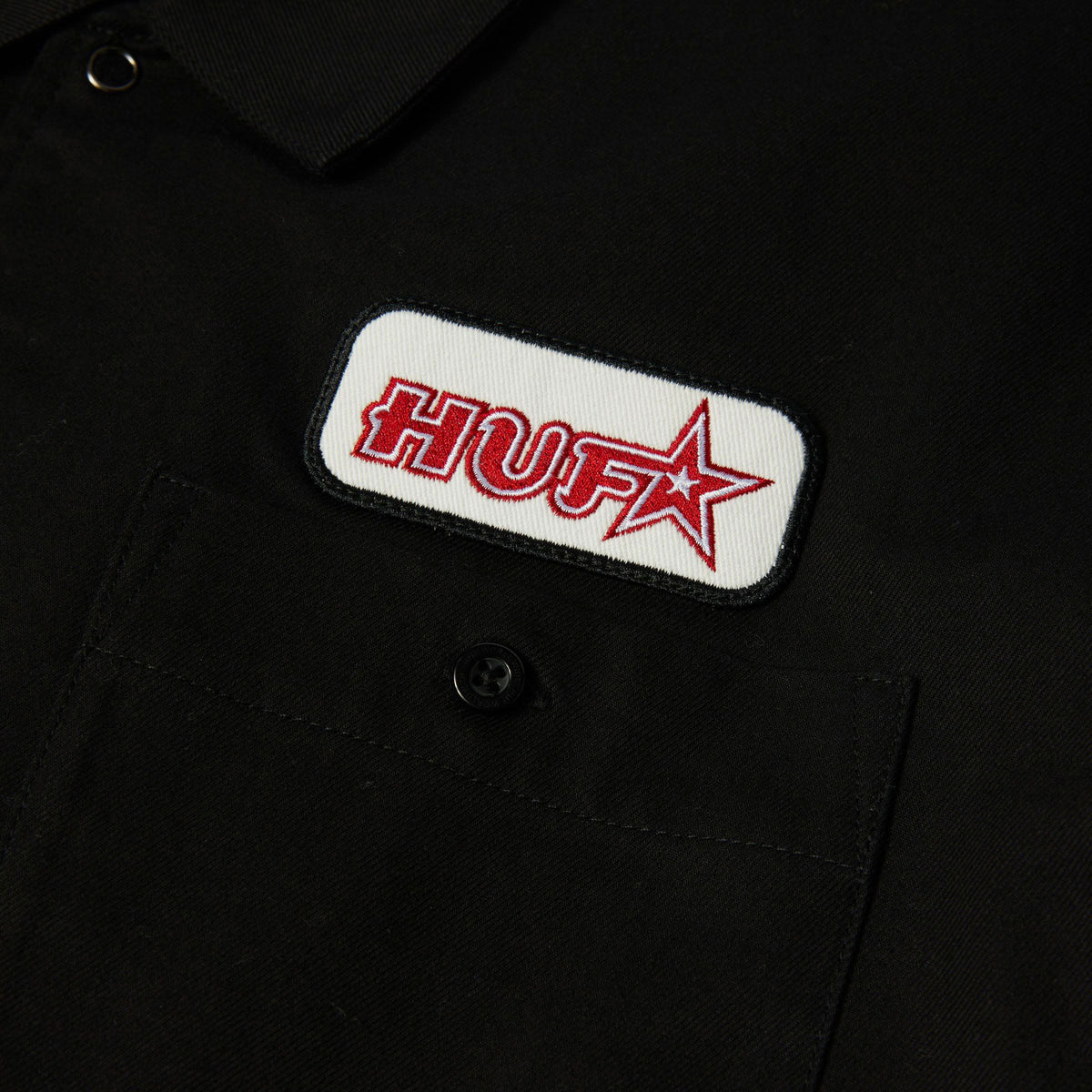 HUF Shadows Long Sleeve Work Shirt - Black image 5
