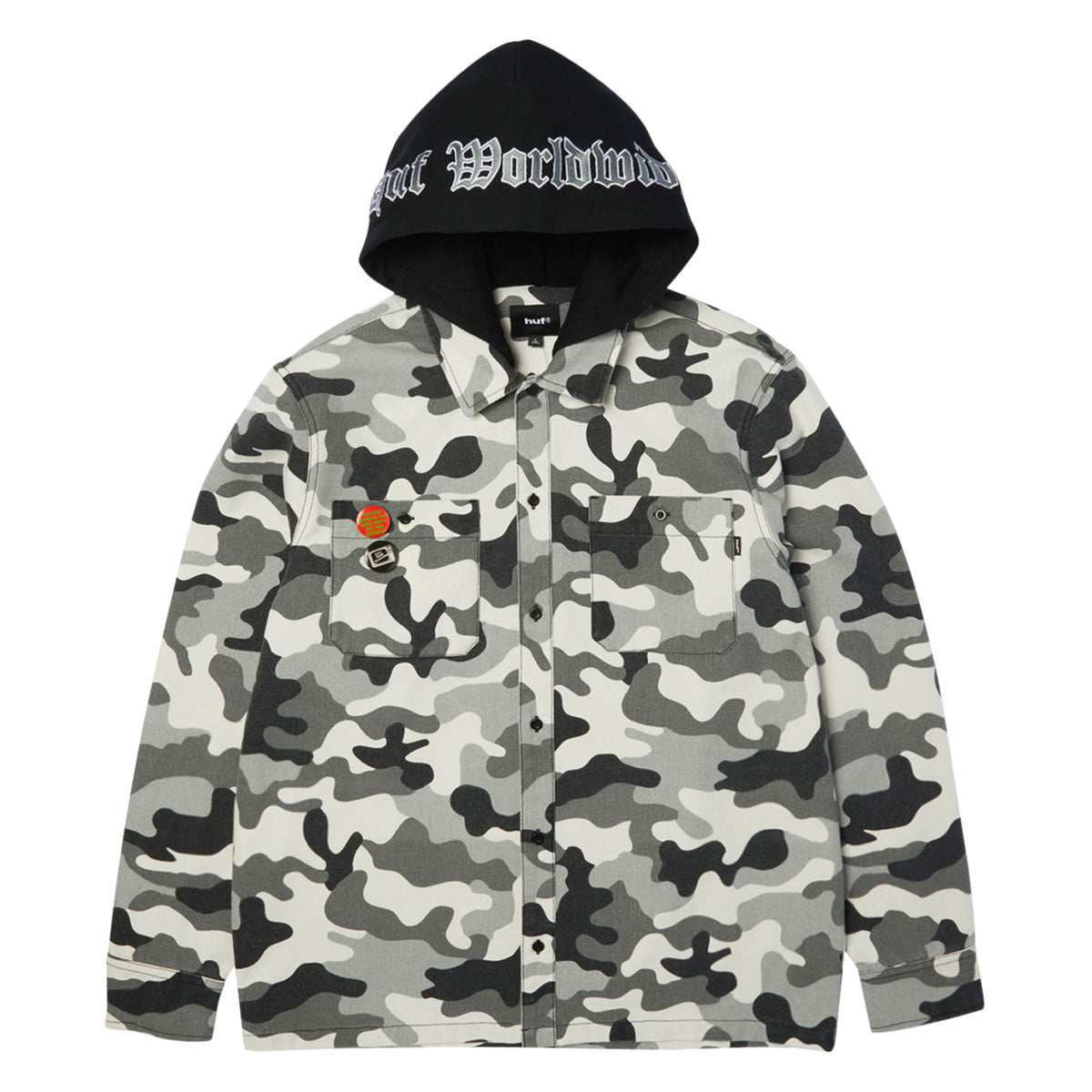HUF Olympia Camo Hooded Over Shirt - Camo image 1