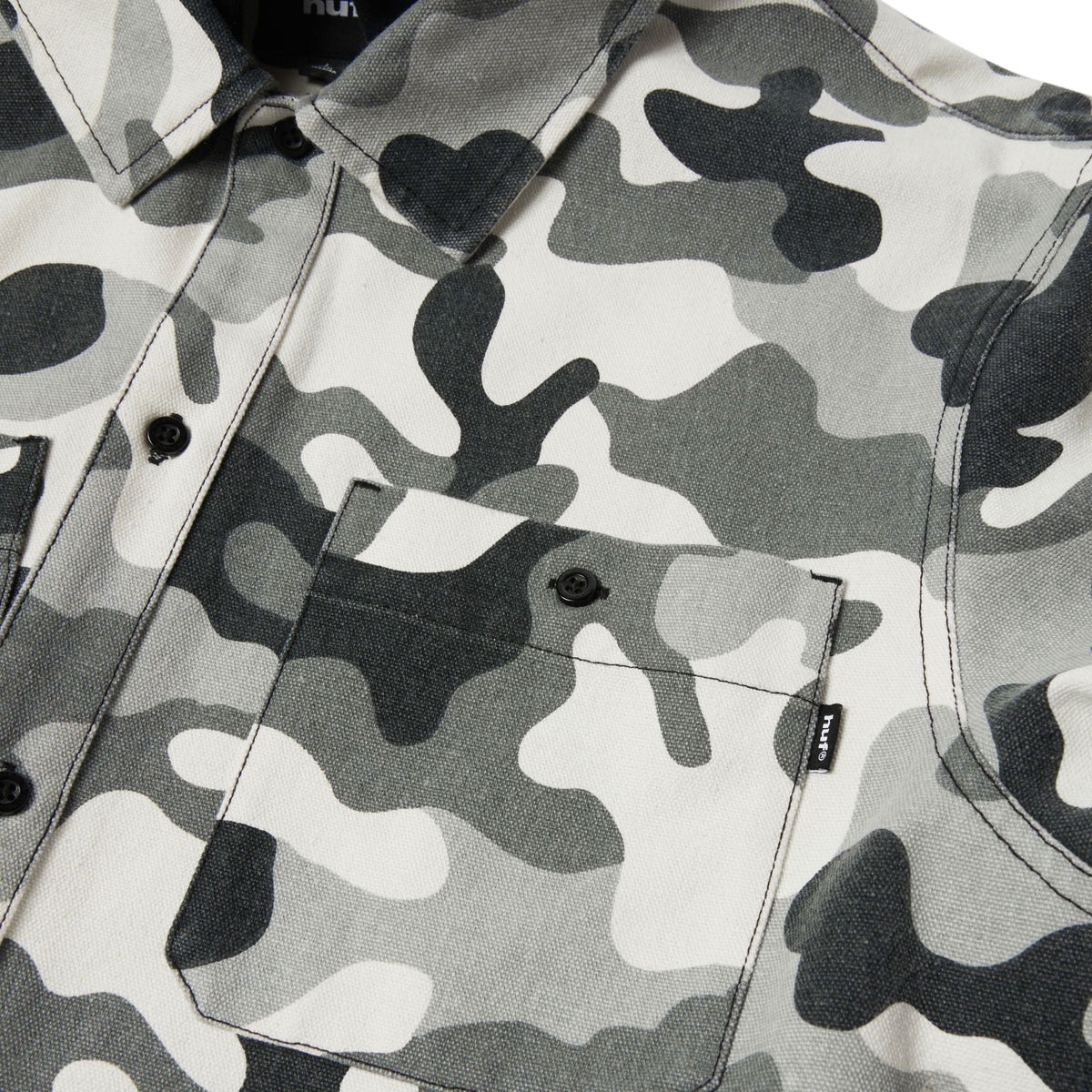 HUF Olympia Camo Hooded Over Shirt - Camo image 4