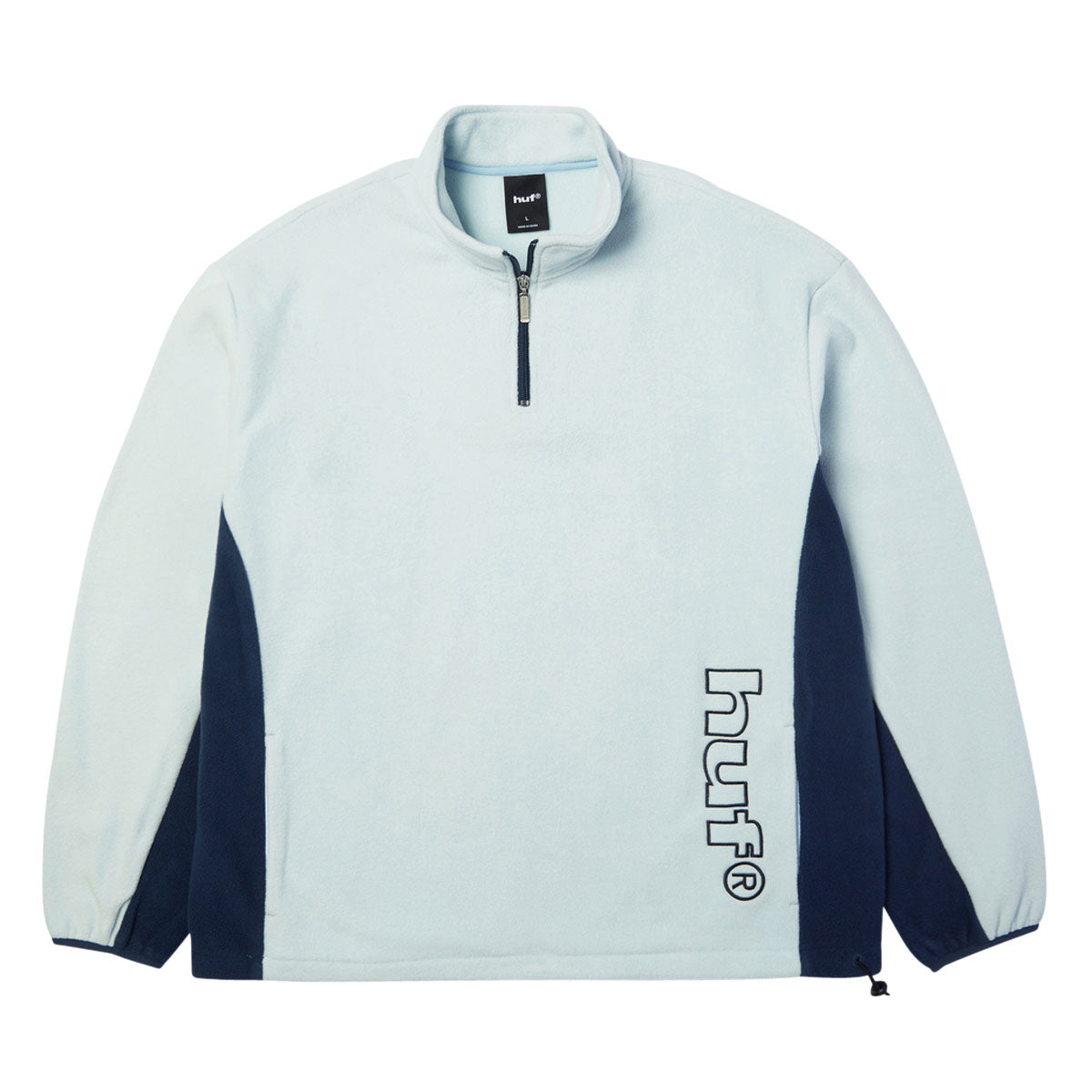 HUF Basecamp Quarter Zip Polar Fleece Sweatshirt - Sky Blue image 1