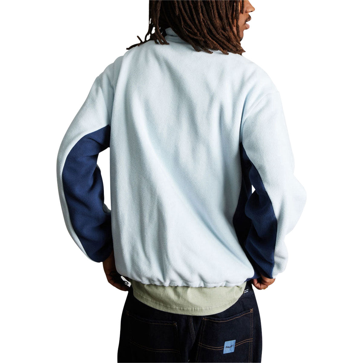 HUF Basecamp Quarter Zip Polar Fleece Sweatshirt - Sky Blue image 3