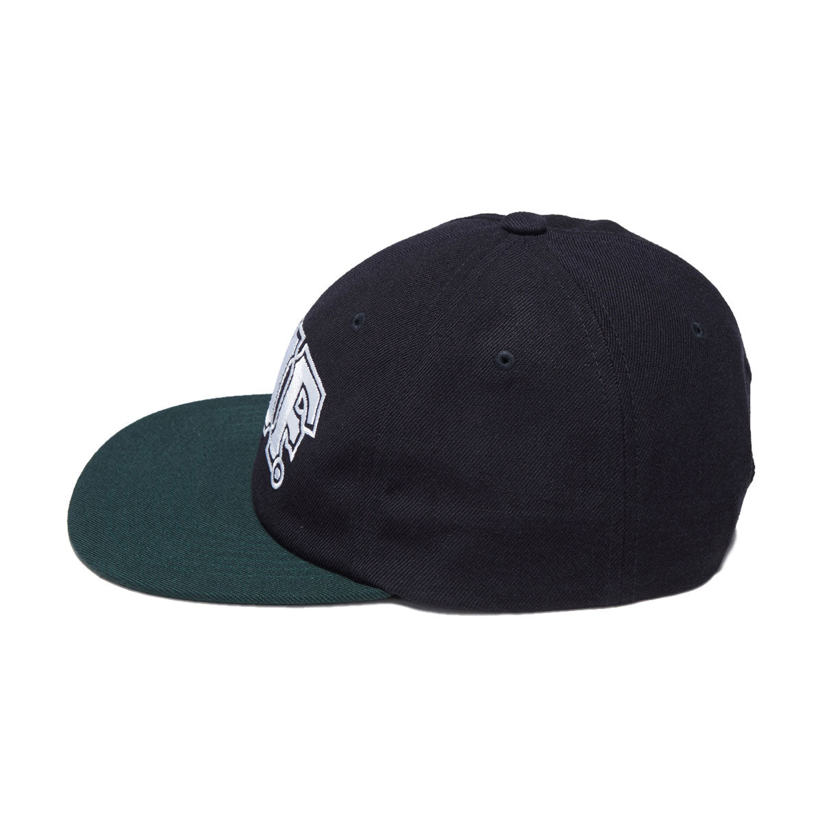 HUF Classic Arch Brushed Snapback Hat - Navy/Green image 3