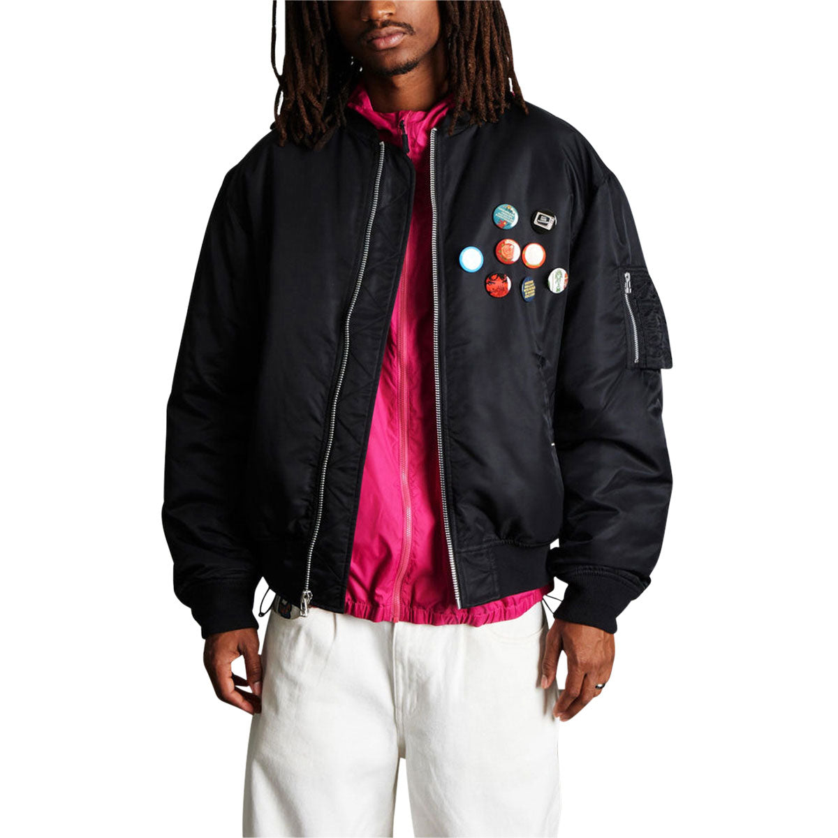 HUF Olympia Flight Jacket - Black image 2