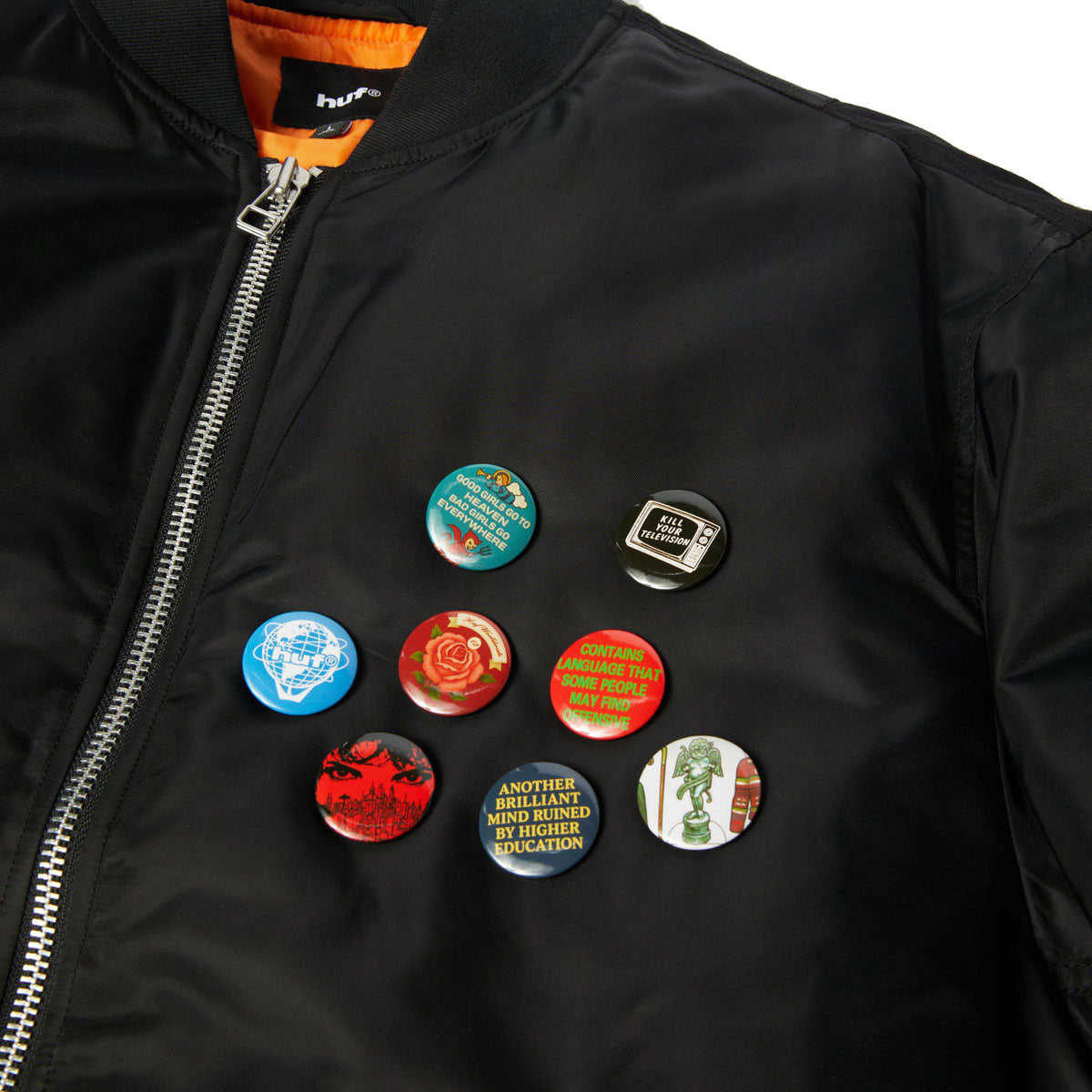 HUF Olympia Flight Jacket - Black image 5
