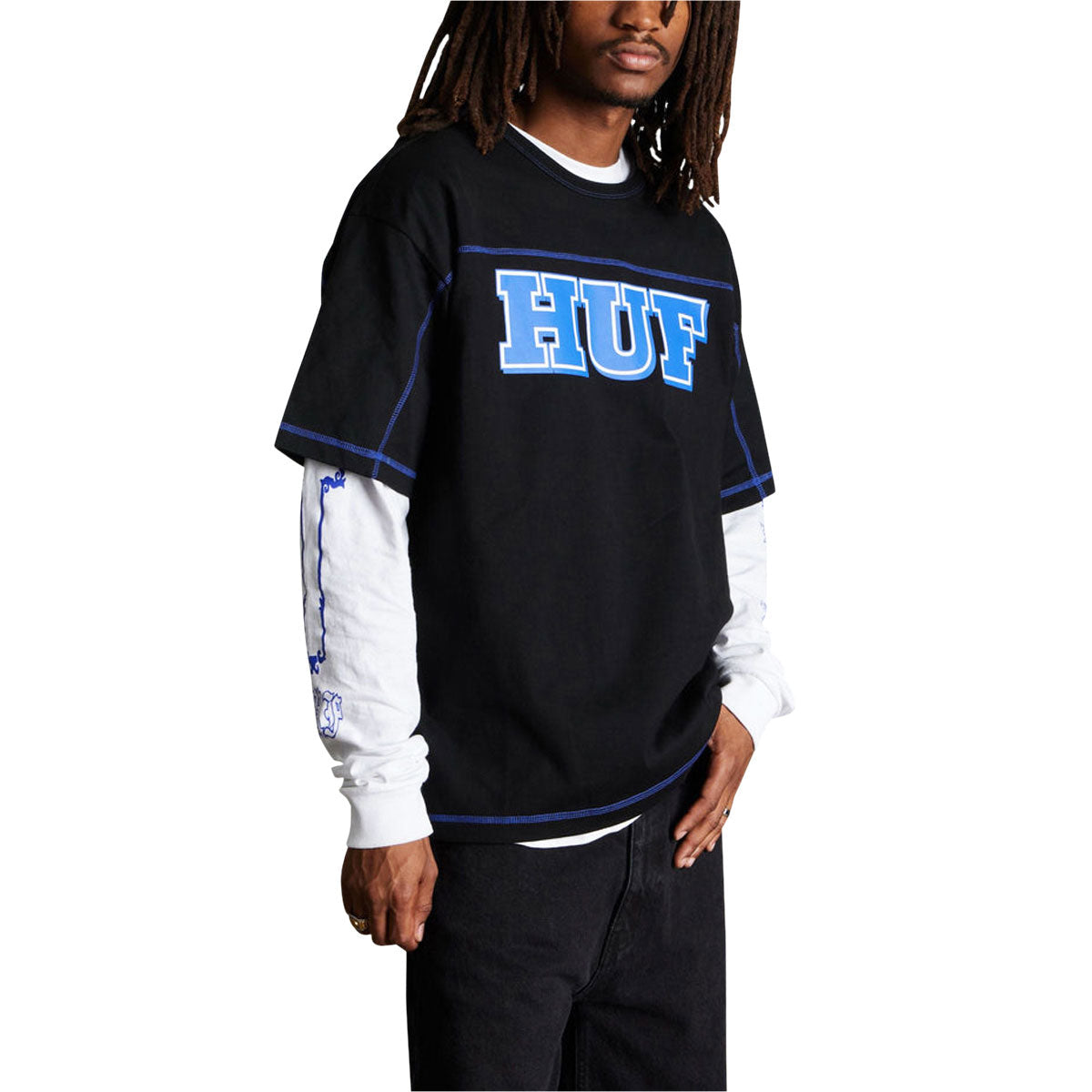 HUF Legacy Football T-Shirt - Black image 3