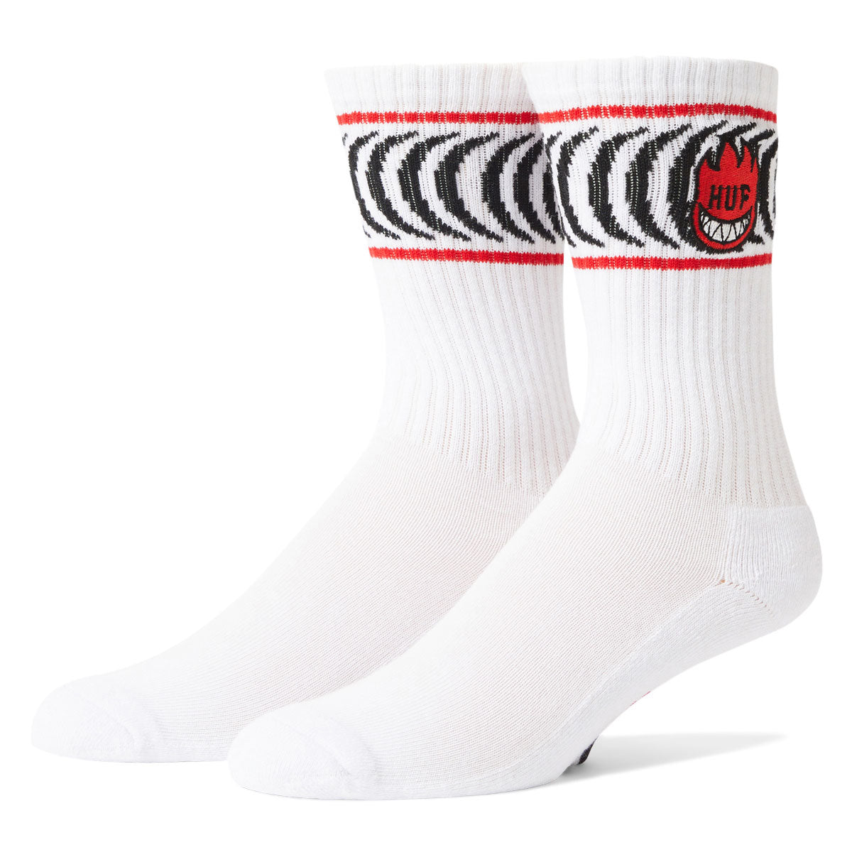 HUF x Spitfire Spiral Socks - White image 1